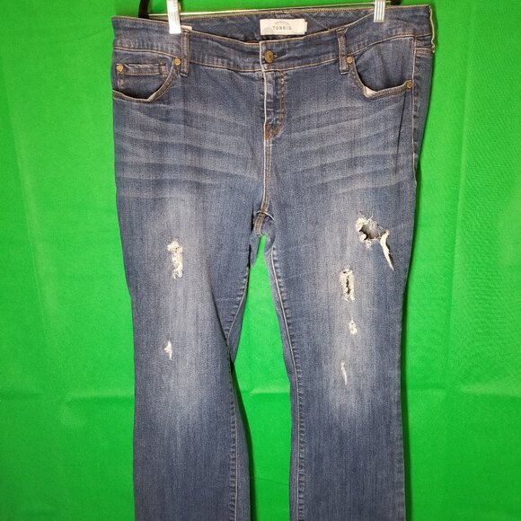 Torrid Denim - Torrid Plus Size 18R Relaxed Boot Denim Blue Jeans Medium Wash Cotton Bootcut